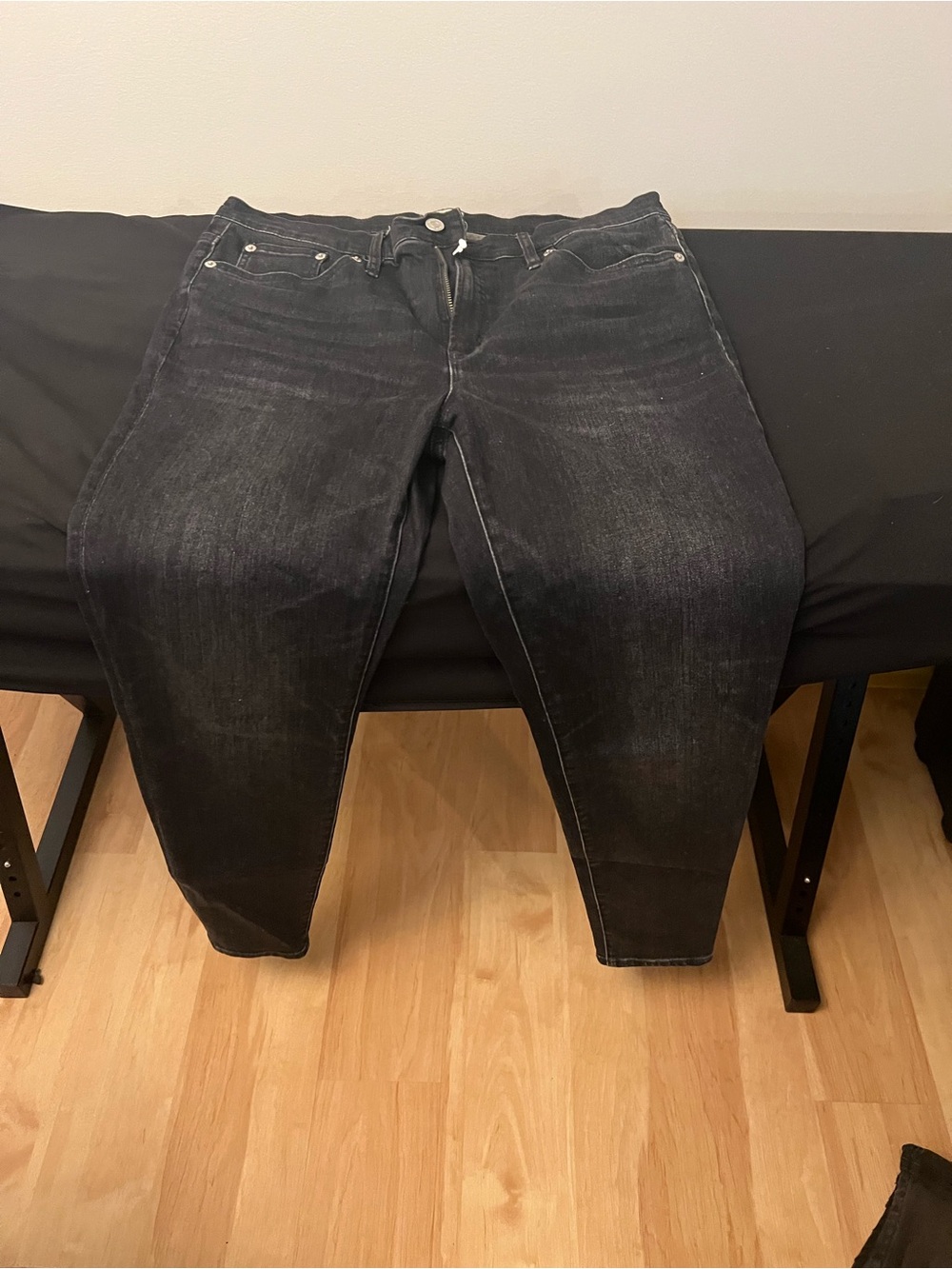 J. Crew Women's Black Washed Boyfriend Jeans